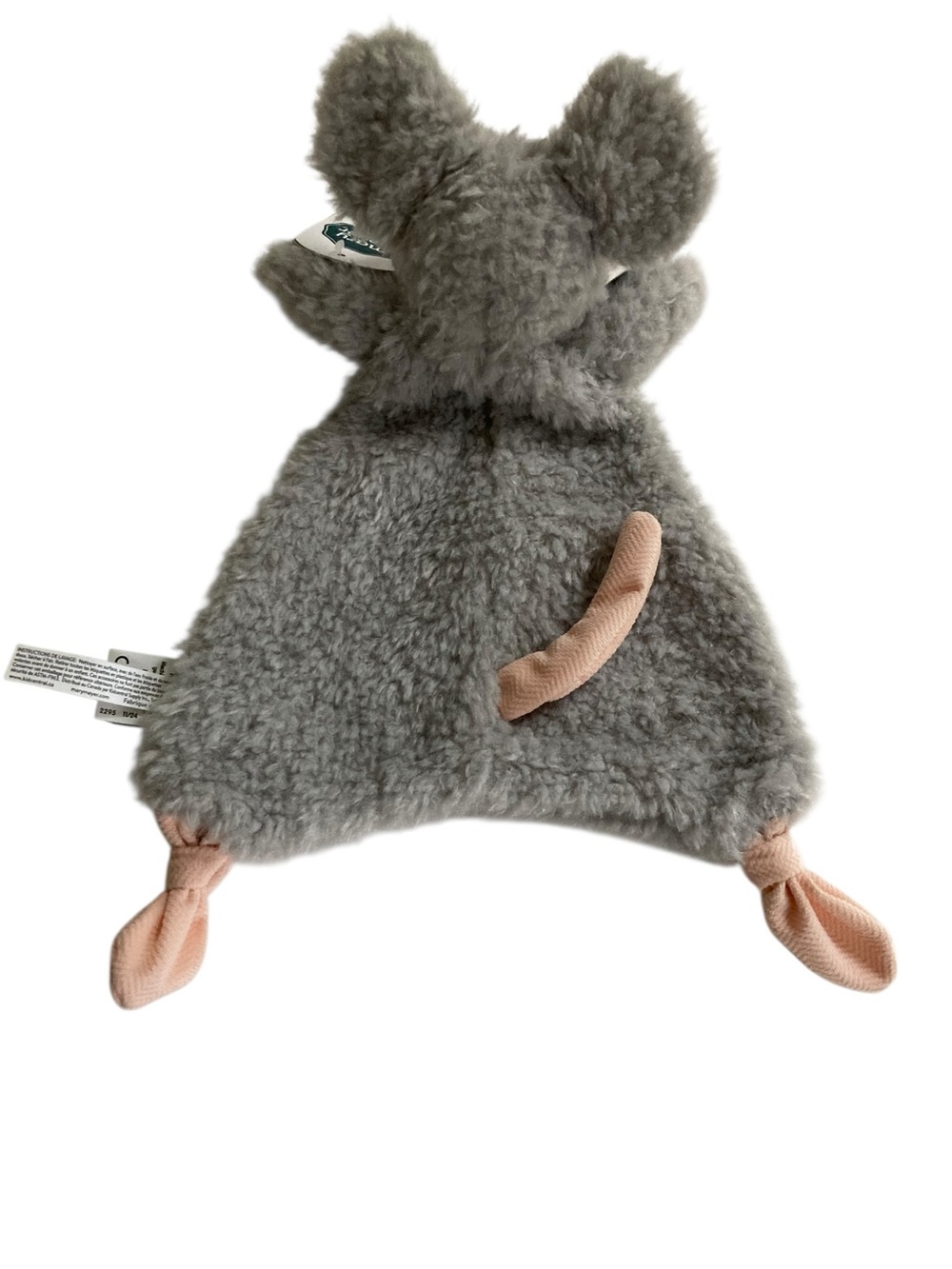 NEW Mary Meyer Baby Again Friends Mouse Lovey 13" Security Blanket Gray Recycled - Picture 2 of 9